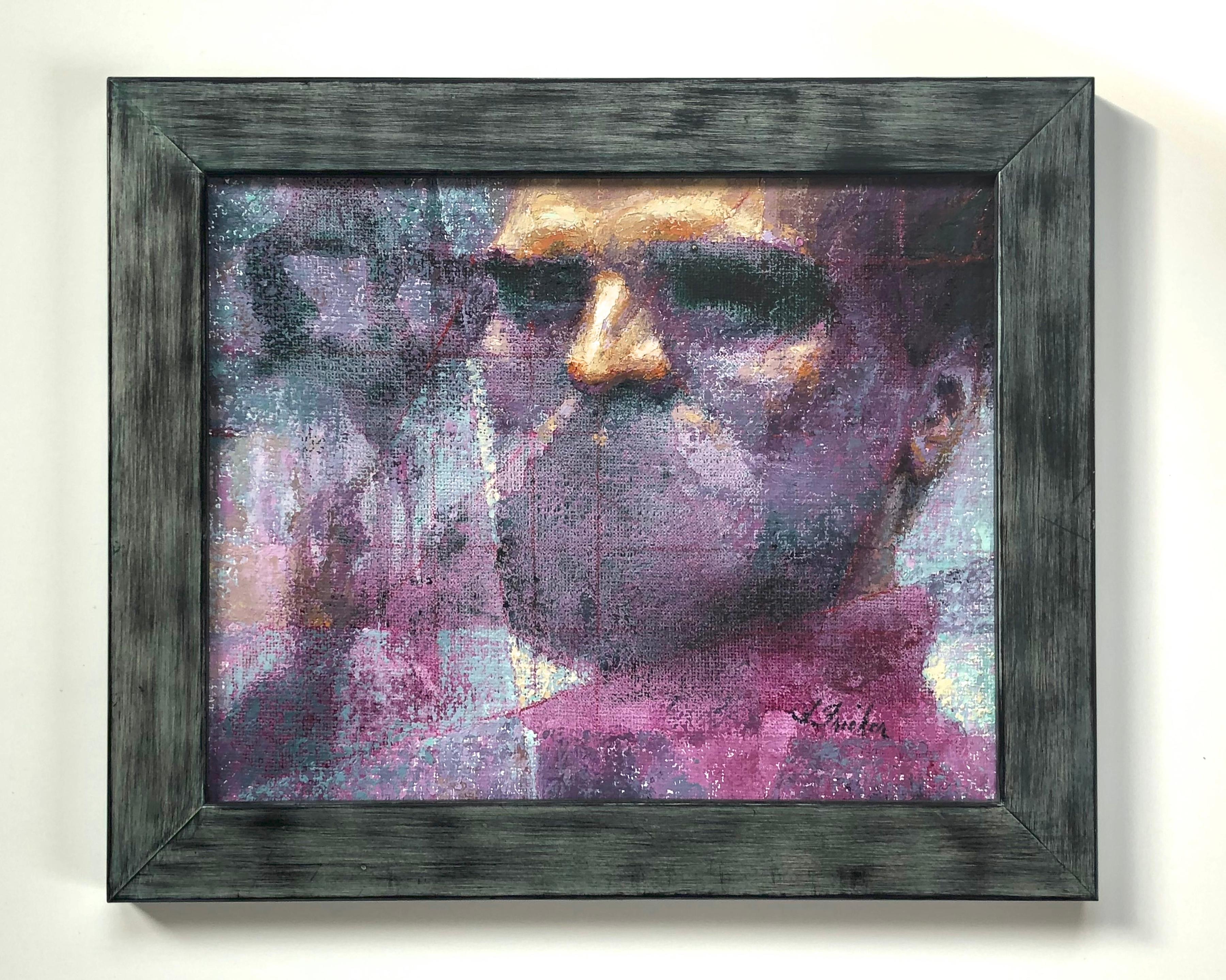 „Inscrutable“ (2022) von Lisa Fricker, Originales Ölporträtgemälde im Angebot 4