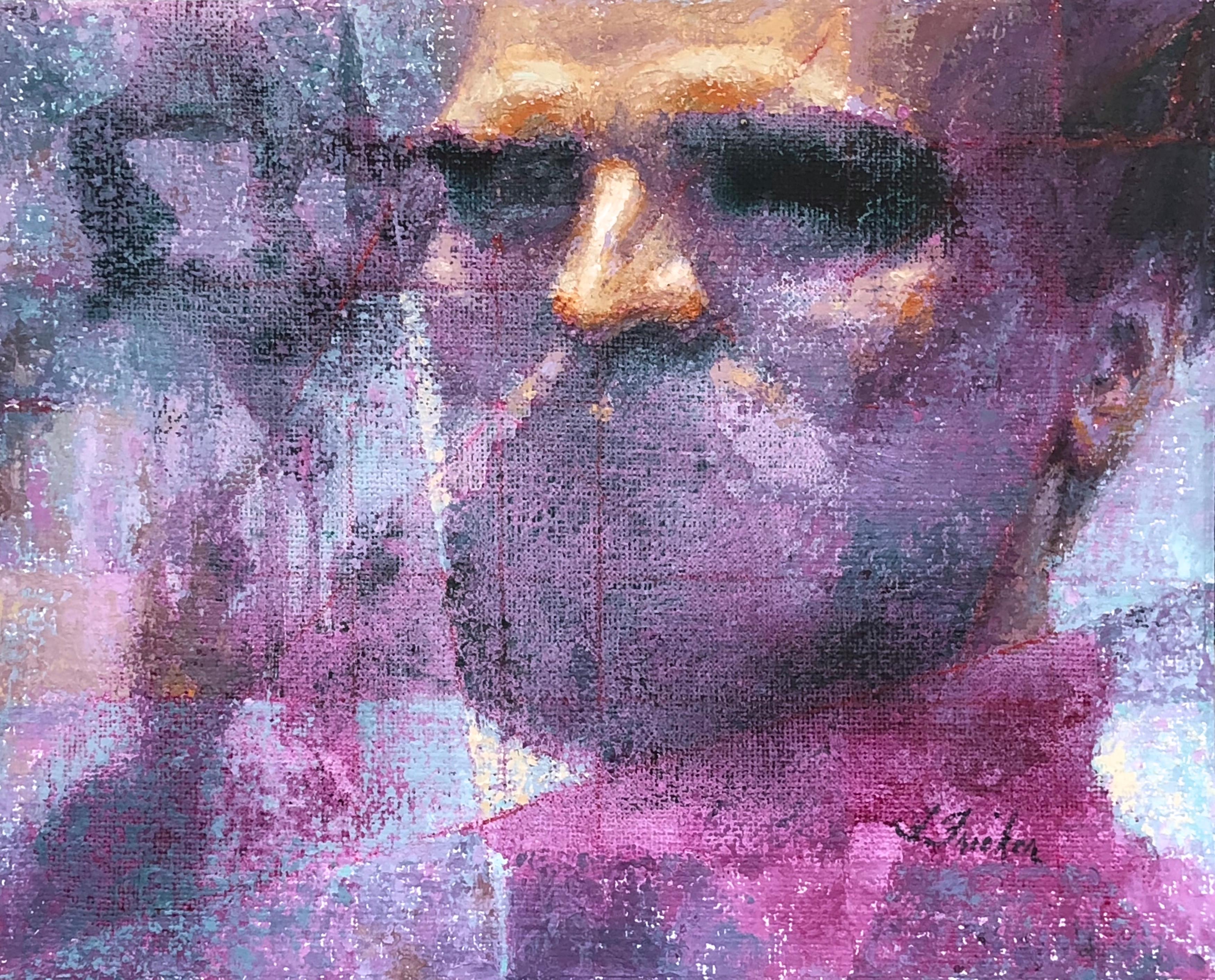 "Inscrutabile" (2022) di Lisa Fricker, ritratto originale ad olio