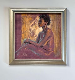 "Ivory's Second Life" (2025), Oil Female Portrait, Painting on Copper and Canvas