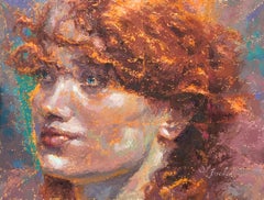 "Left Unsaid" (2023) di Lisa Fricker, ritratto originale a olio
