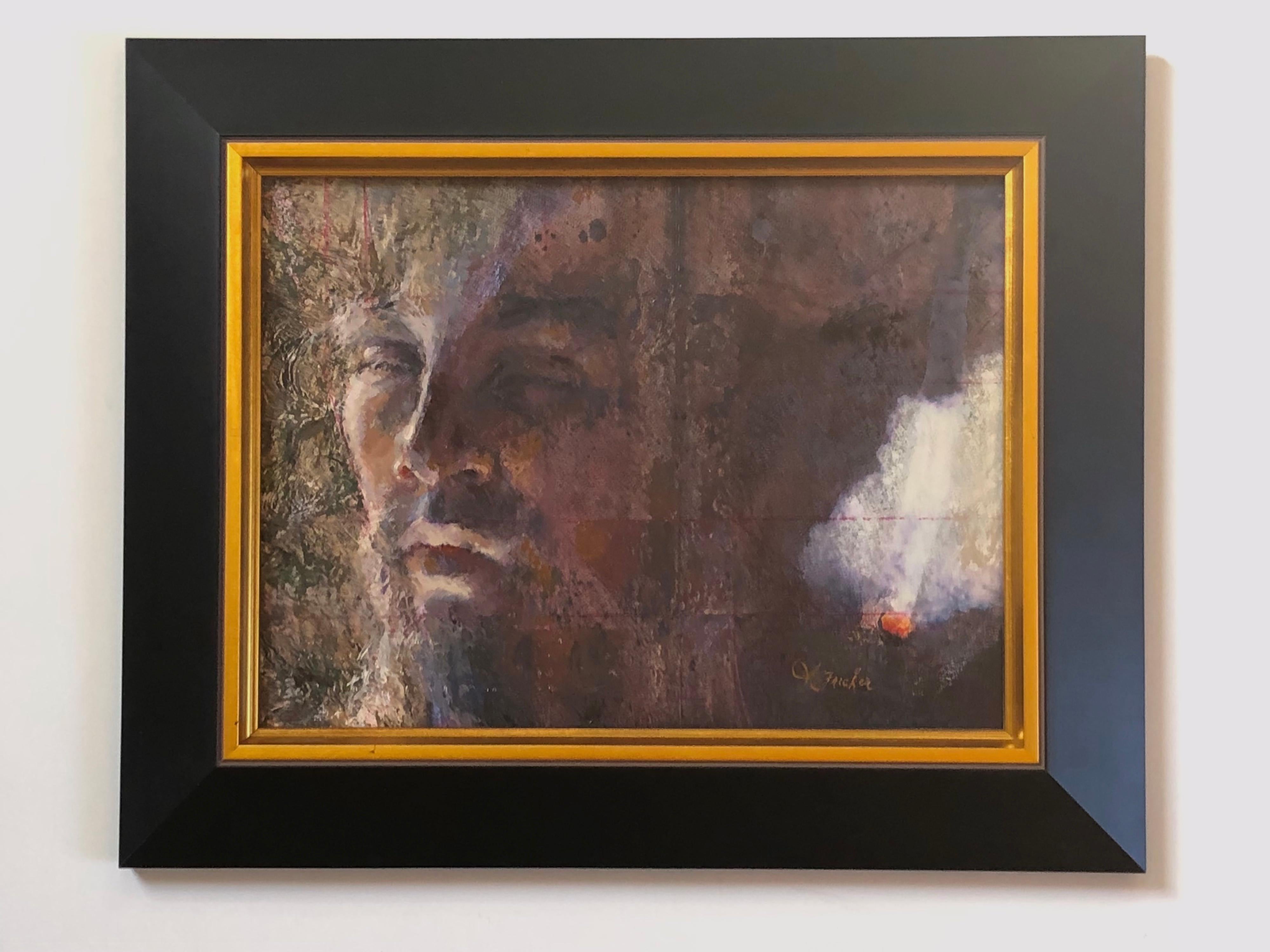 « Mapping » (2024) de Lisa Fricker, peinture à l'huile originale de portrait en vente 1
