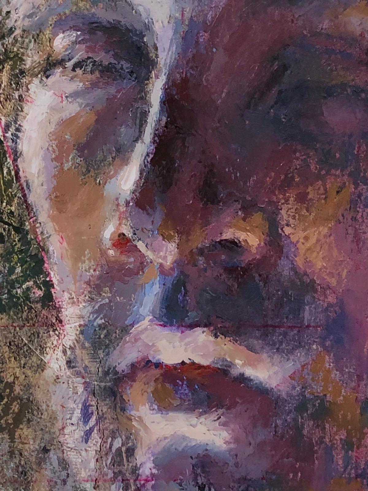 « Mapping » (2024) de Lisa Fricker, peinture à l'huile originale de portrait en vente 3