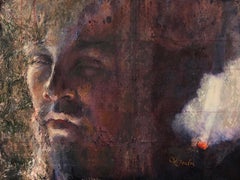 "Cartografía" (2024) de Lisa Fricker, Pintura al óleo original Retrato