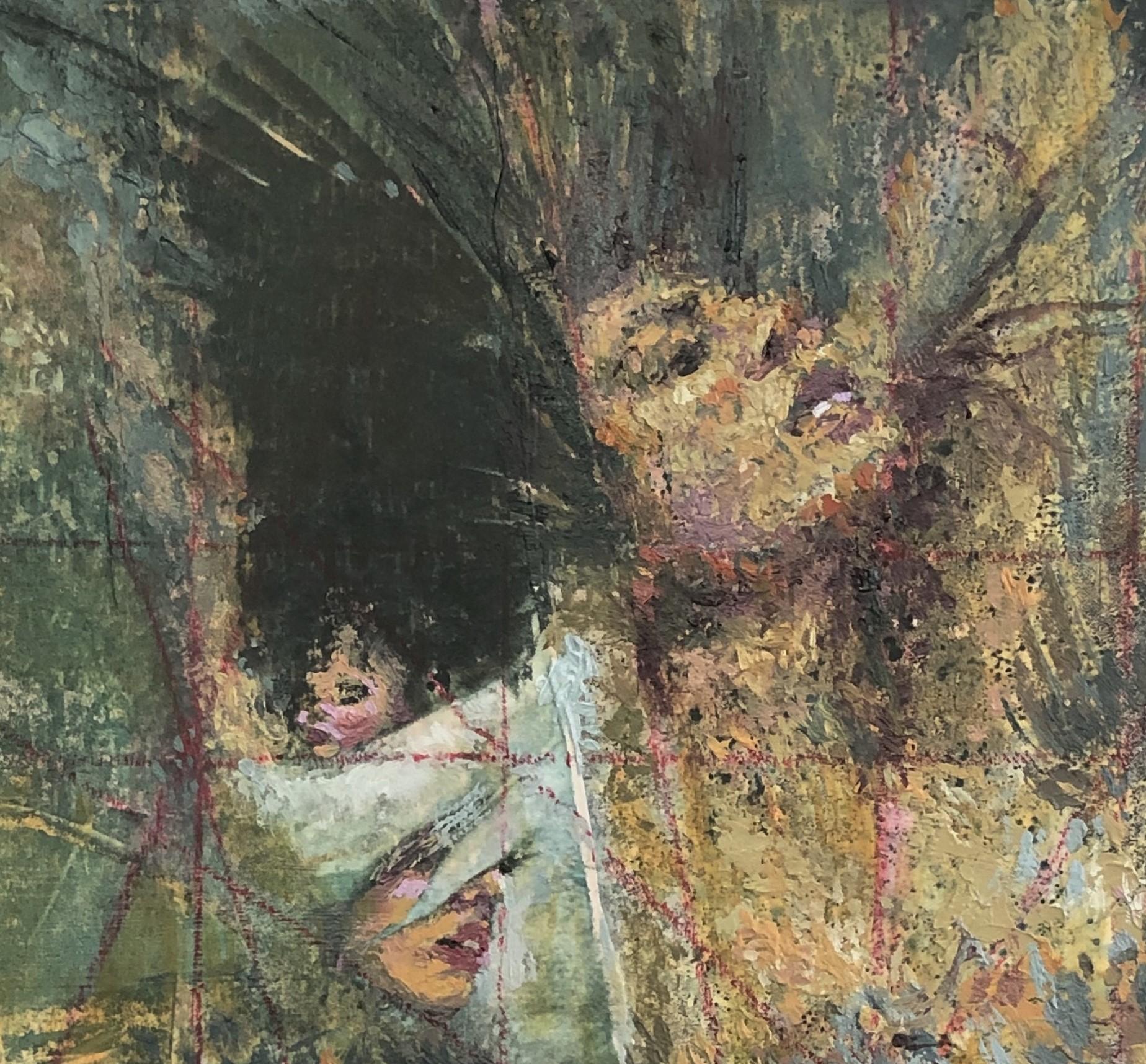 « Miraculaus » (2022) de Lisa Fricker, peinture à l'huile originale de portrait en vente 2