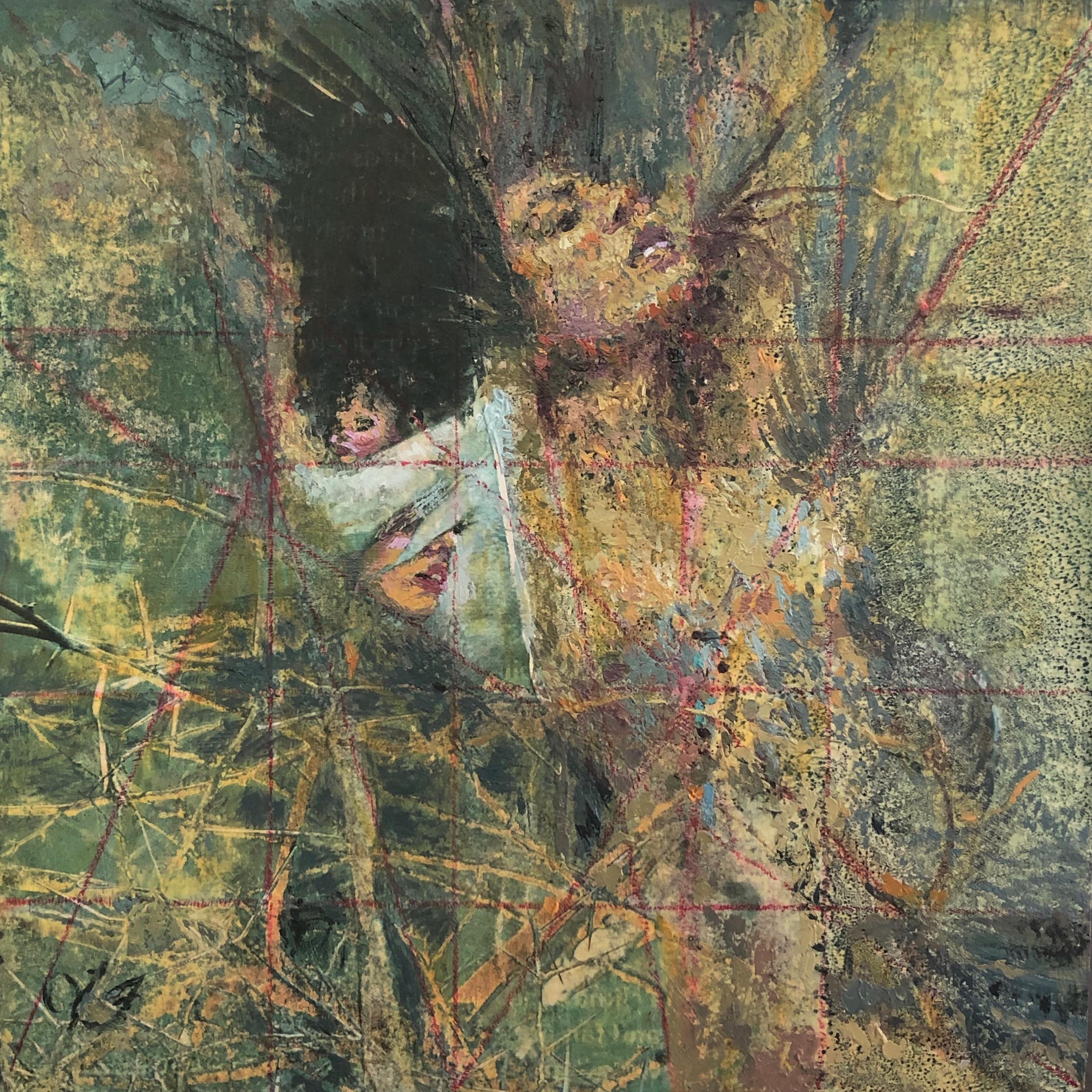 Miraculous" de Lisa Fricker est une peinture à l'huile originale, réalisée à la main, qui représente un portrait abstrait d'une femme. Elle mesure 8,25 x 8,25 pouces. Cette peinture est encadrée et prête à être accrochée.





