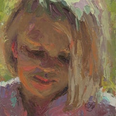 "Resplandor tranquilo" (2020) de Lisa Fricker, Pintura al óleo original para retrato