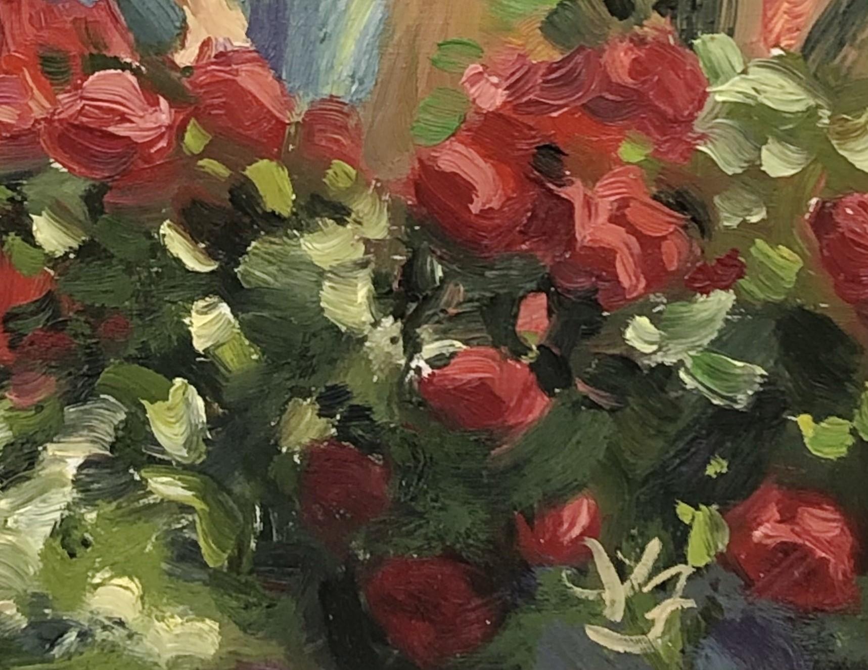 „Rose-Red“ (2020) von Lisa Fricker, Originales Ölporträtgemälde im Angebot 1