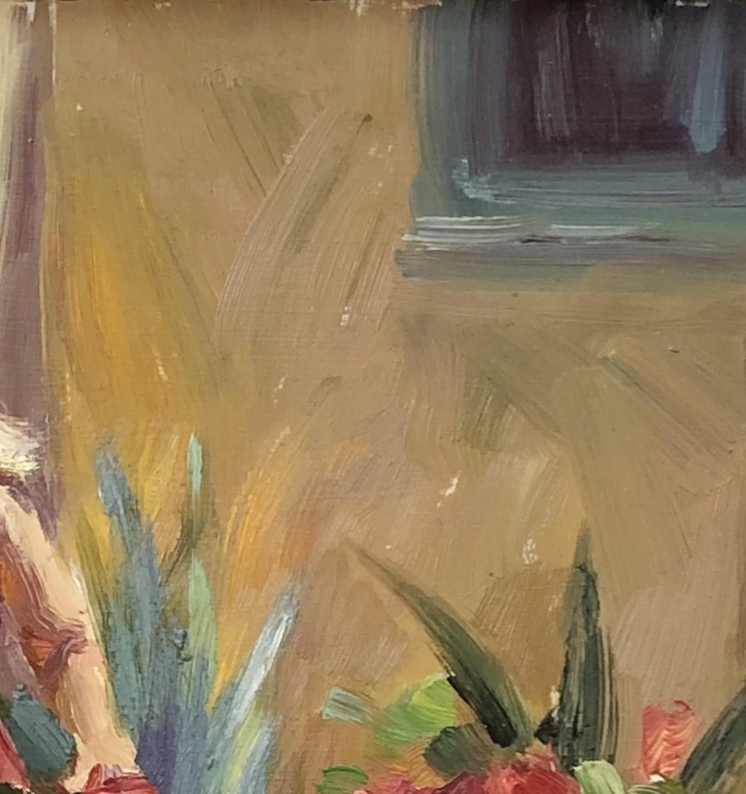 „Rose-Red“ (2020) von Lisa Fricker, Originales Ölporträtgemälde im Angebot 3