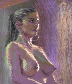 "Sara
s Morning" (2025), Female Portrait, Oil Painting on Copper and Canvas