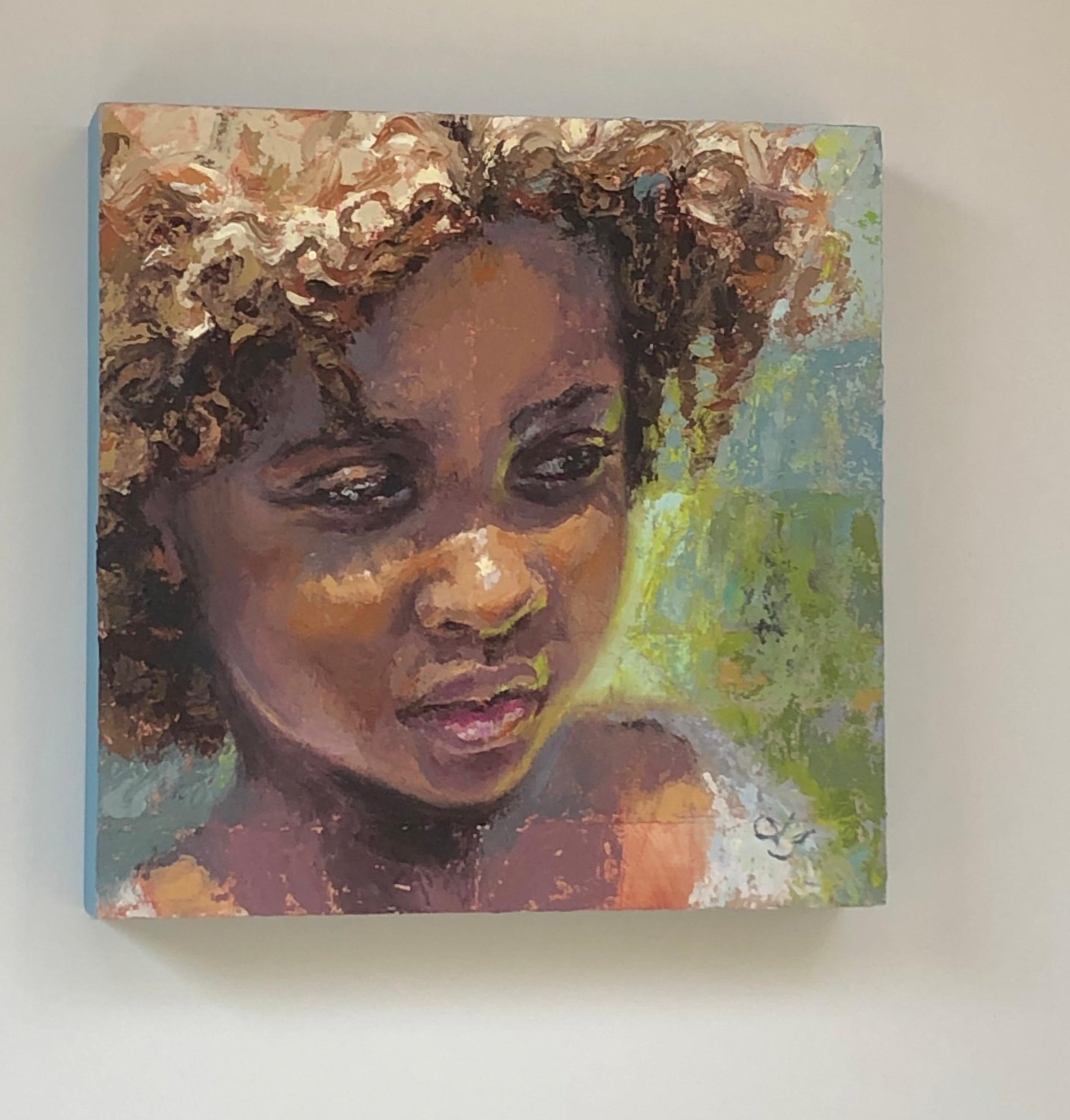 „Skeptic“ (2023) von Lisa Fricker, Originales Ölporträtgemälde im Angebot 4