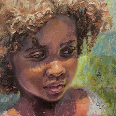 "Scettico" (2023) di Lisa Fricker, ritratto ad olio originale