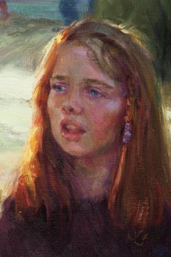 "Testigo" (2016) de Lisa Fricker, Pintura original al óleo con retrato