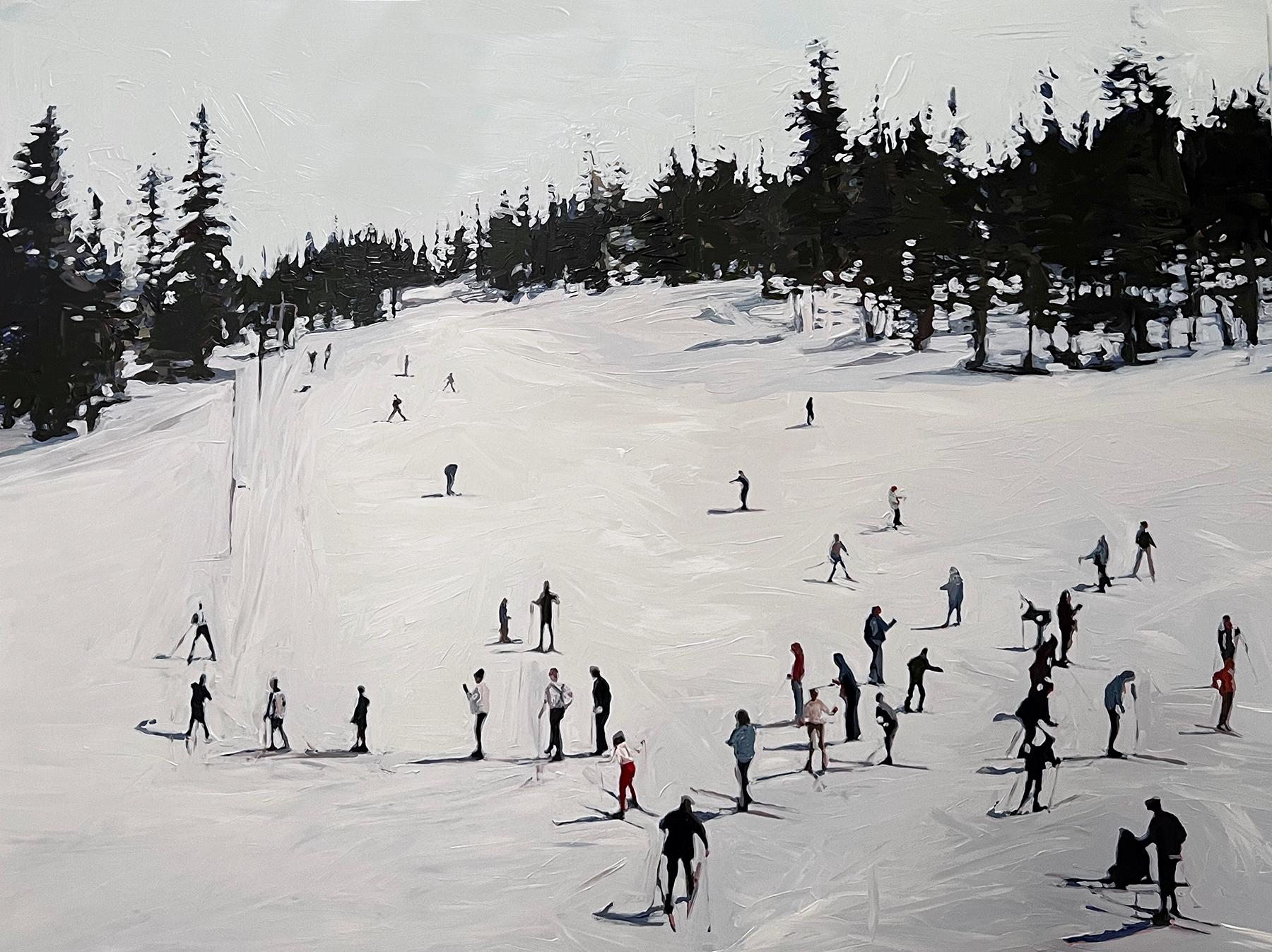 Lisa Golightly Landscape Painting - Lines In The Snow