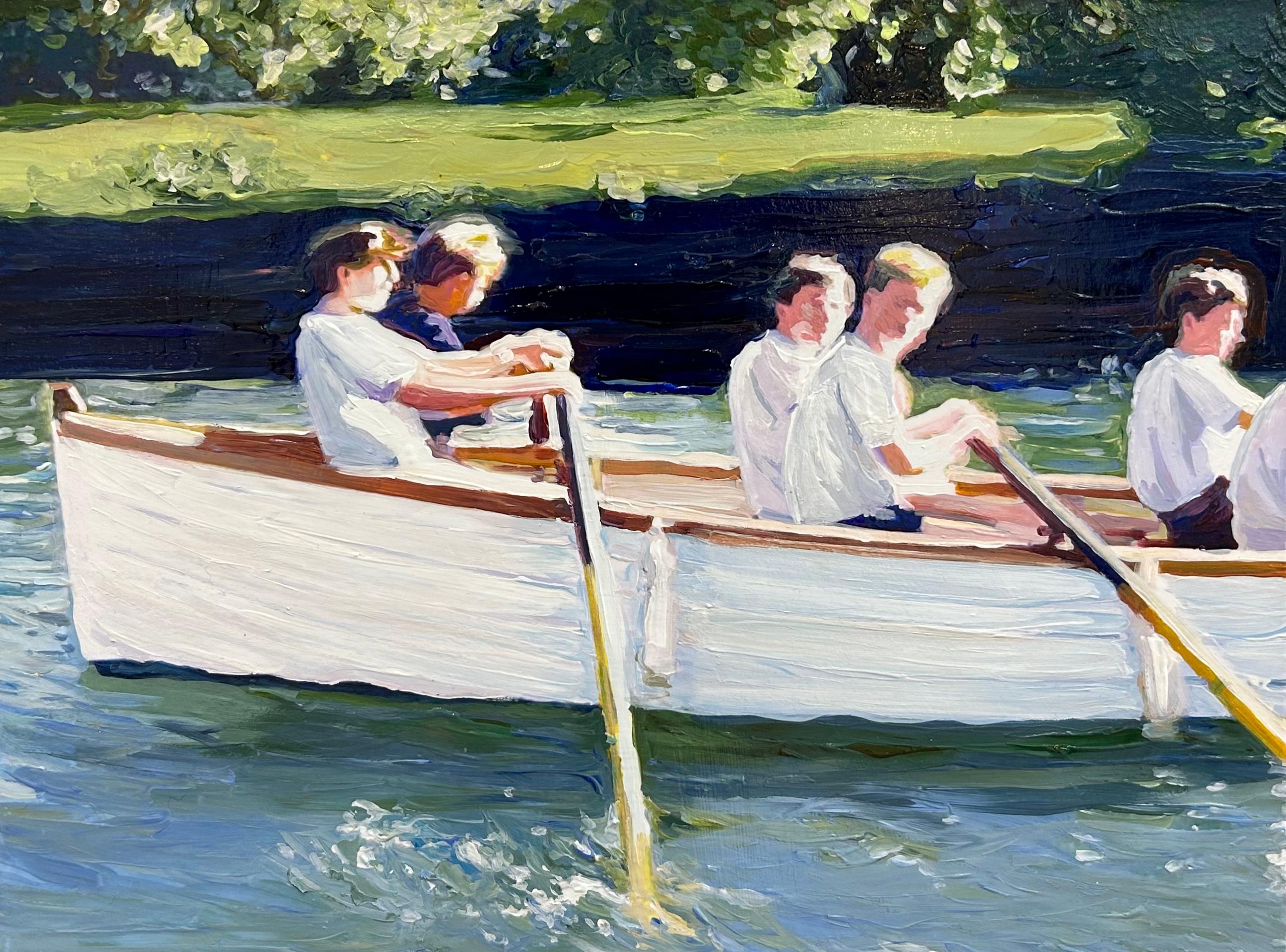 Lisa Golightly Figurative Painting - The Boys In The Boat