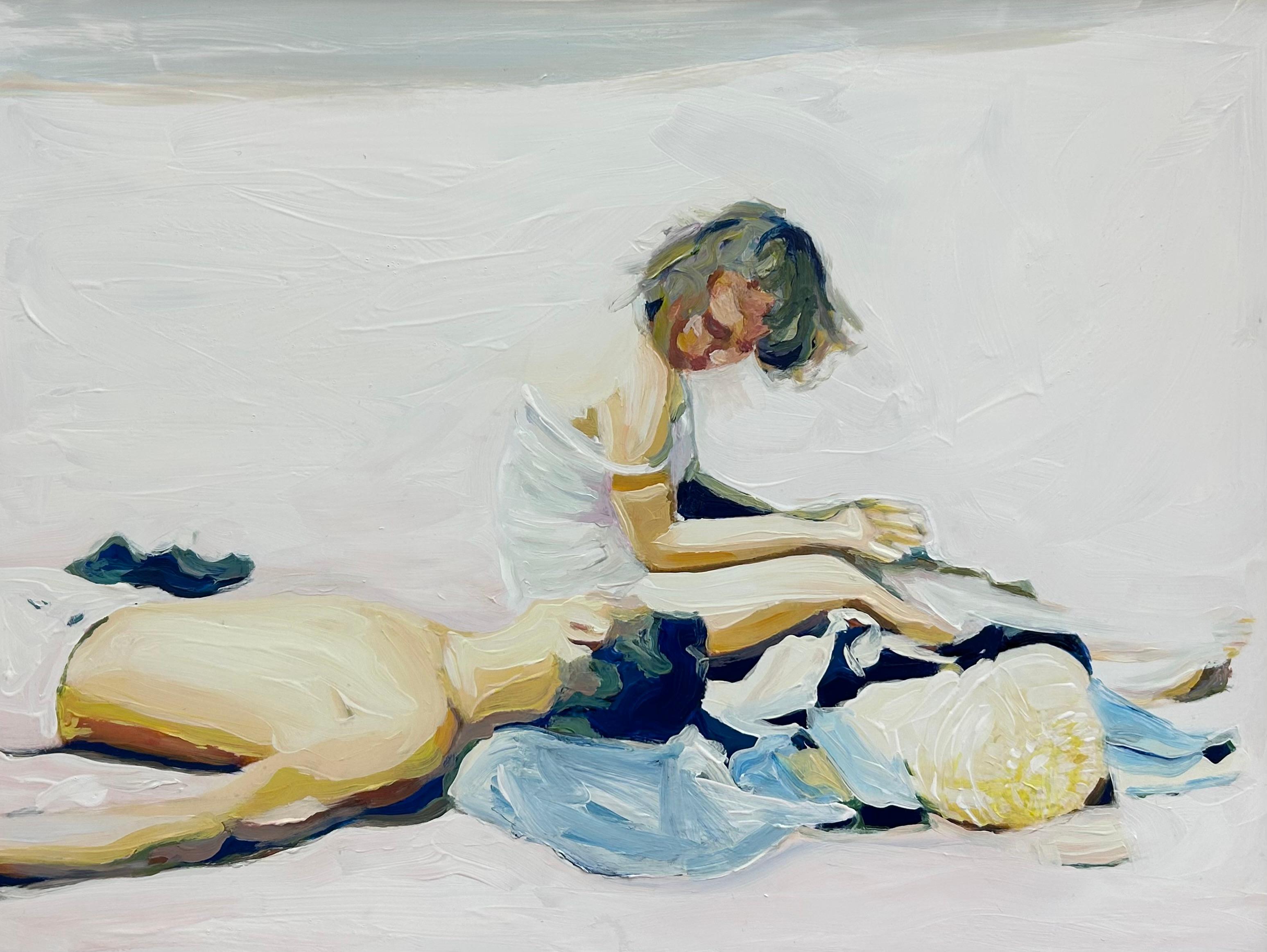 Lisa Golightly Figurative Painting - Two Sunning