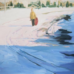 Gelbe Gelb-Schneejacke