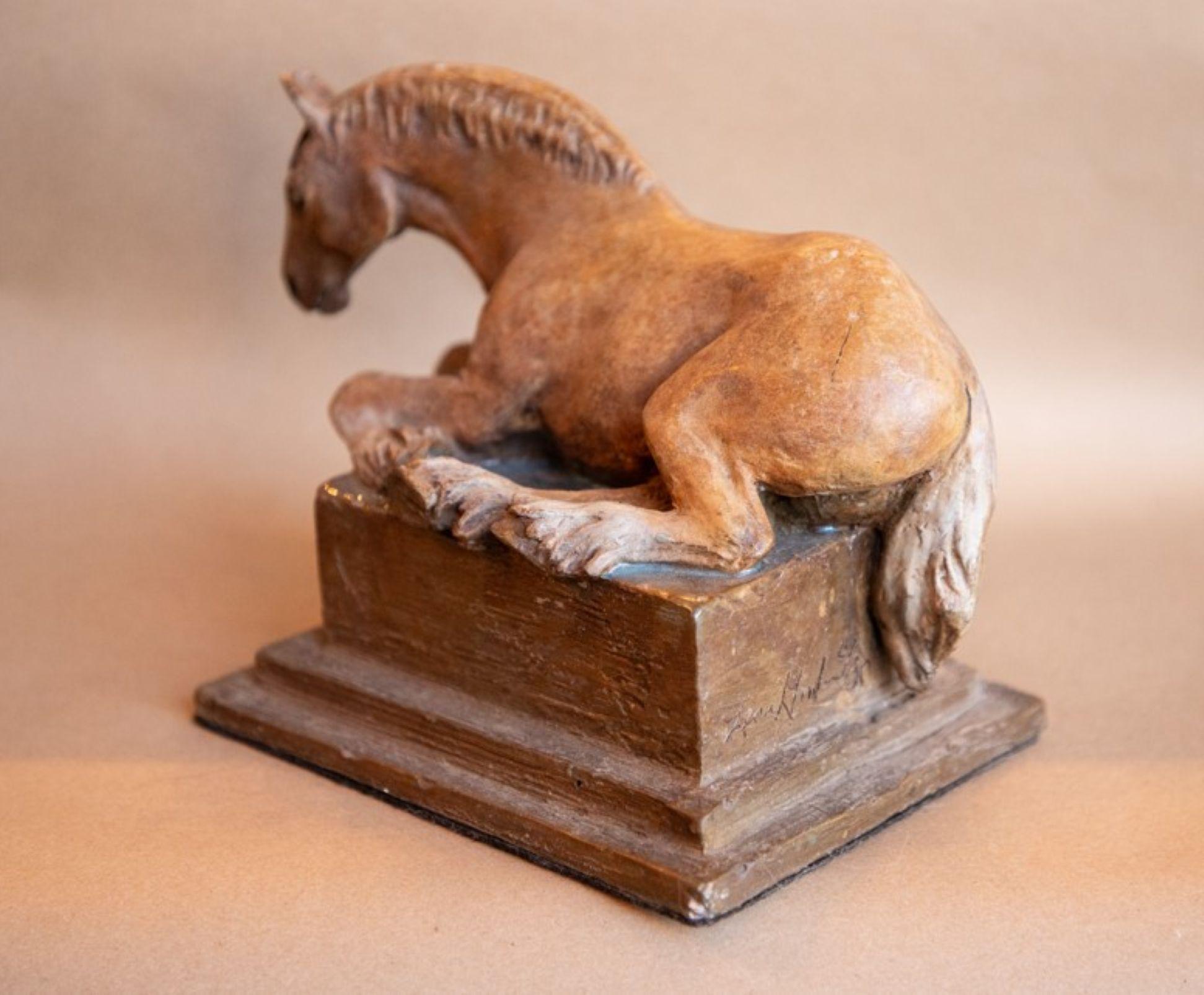 Passive - Gold Figurative Sculpture by Lisa Gordon