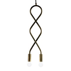 Lisa Hilland Eld 2 Ceiling Lamp in Raw Brass, Scandinavian Design