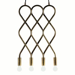 Lisa Hilland ELD 4 Flush Mount Raw Brass Lamp by Konsthantverk Tyringe