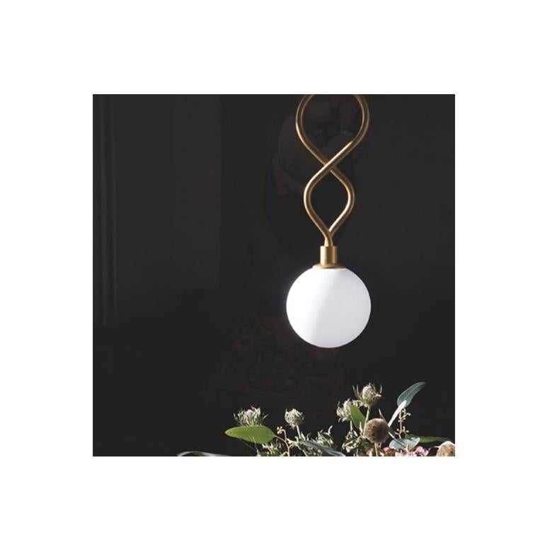 Brass Lisa Hilland Eld Klot Ceiling Lamp by Konsthantverk For Sale