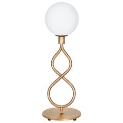 Lisa Hilland Eld Klot Raw Brass Table Lamp by Konsthantverk Tyringe Sweden