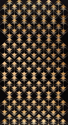 Crossing Arrows Black (design gold black work on paper patterns Art deco)