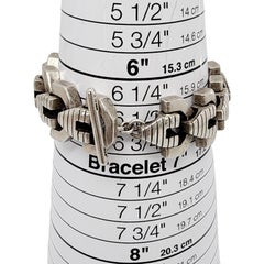 Lisa Jenks Sterling Silver Wide Arrow Link Toggle Bracelet