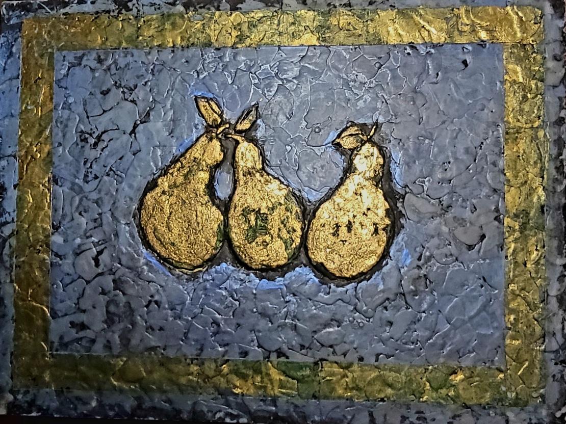 Three Pears - Painting by Lisa Jennings 