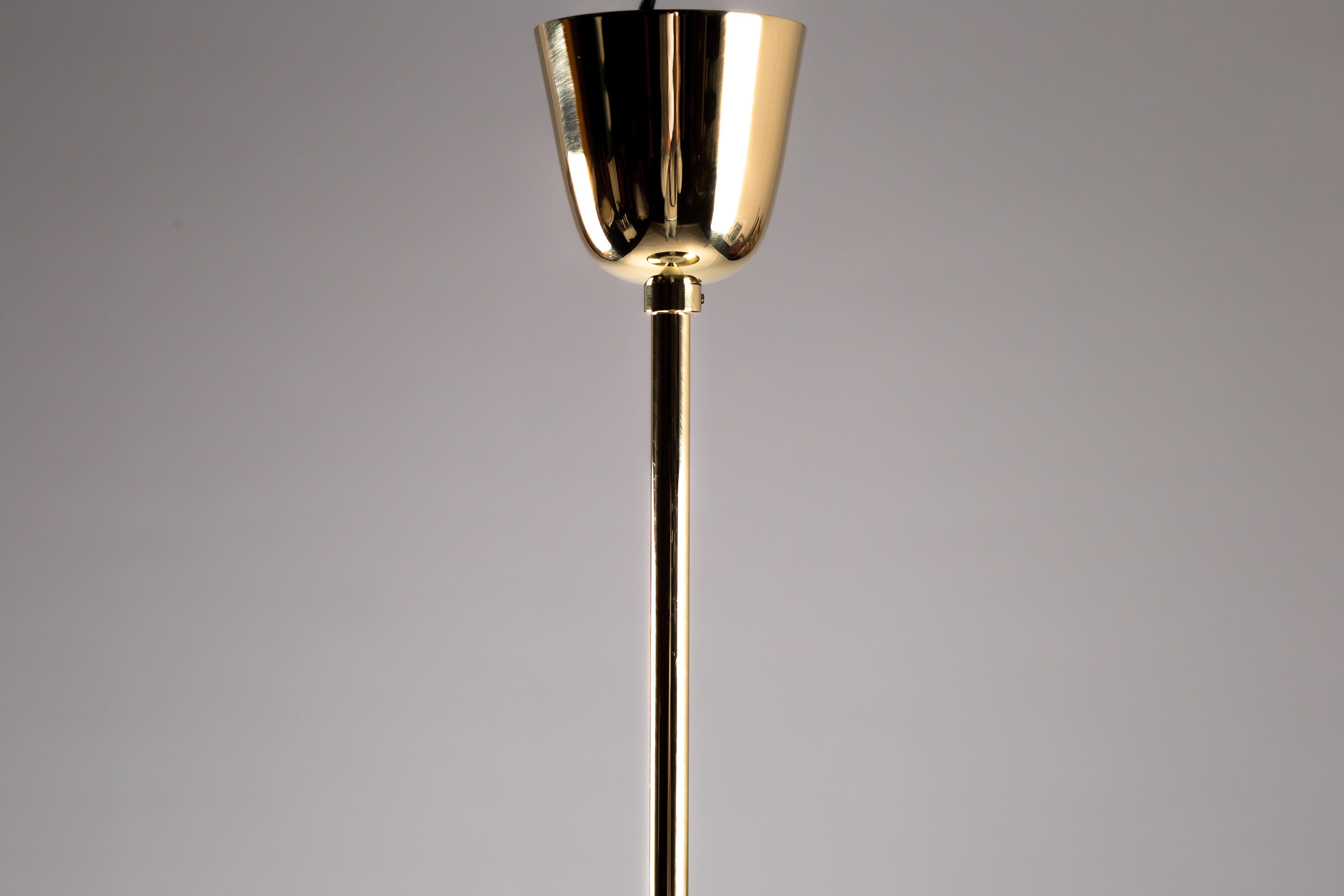 Brass Lisa Johansson-Pape, 1950's brass ceiling lamp for ORNO, Finland For Sale