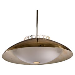 Lisa Johansson-Pape, 1950's brass ceiling lamp for ORNO, Finland