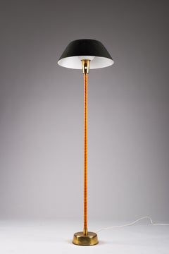 Lisa Johansson-Pape, 1950s brass floor lamp "Ihanne" for ORNO, Finland