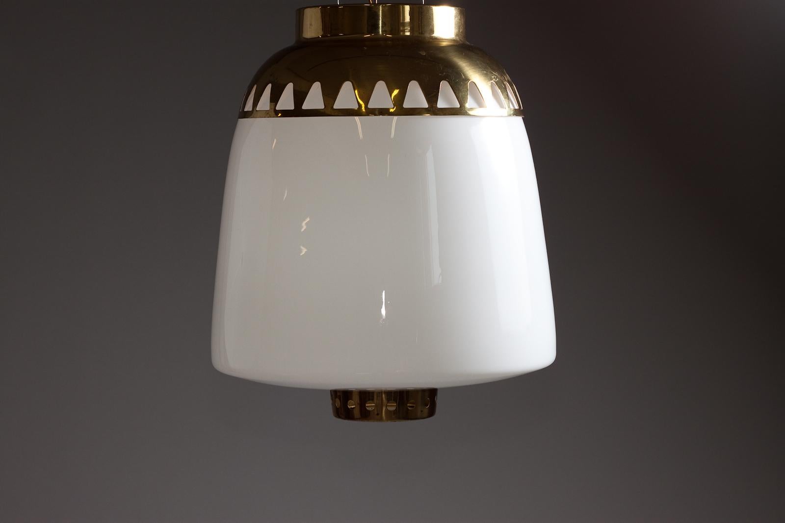 Brass Lisa Johansson-Pape, 1950's flush mounted brass lamp for ORNO