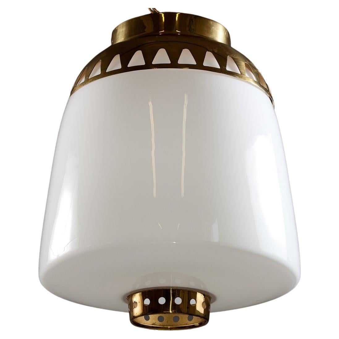 Lisa Johansson-Pape, 1950's flush mounted brass lamp for ORNO For Sale