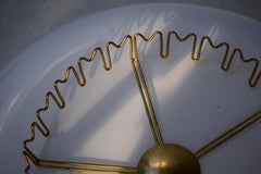 Lisa Johansson Pape Flush Mount Glass and Brass Midcentury Lamp Finland, 1950s