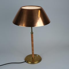Lisa Johansson-Pape Adjustable Ihanne Table Lamp, Copper, Brass & Leather, Orno