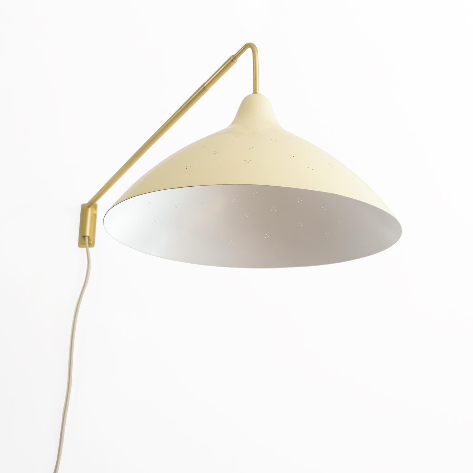 Scandinavian Lisa Johansson-Pape Adjustable Wall Mount Swing Arm Lamp Orno Finland For Sale