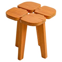 Vintage Lisa Johansson-Pape, Apila stool, pine circa 1960