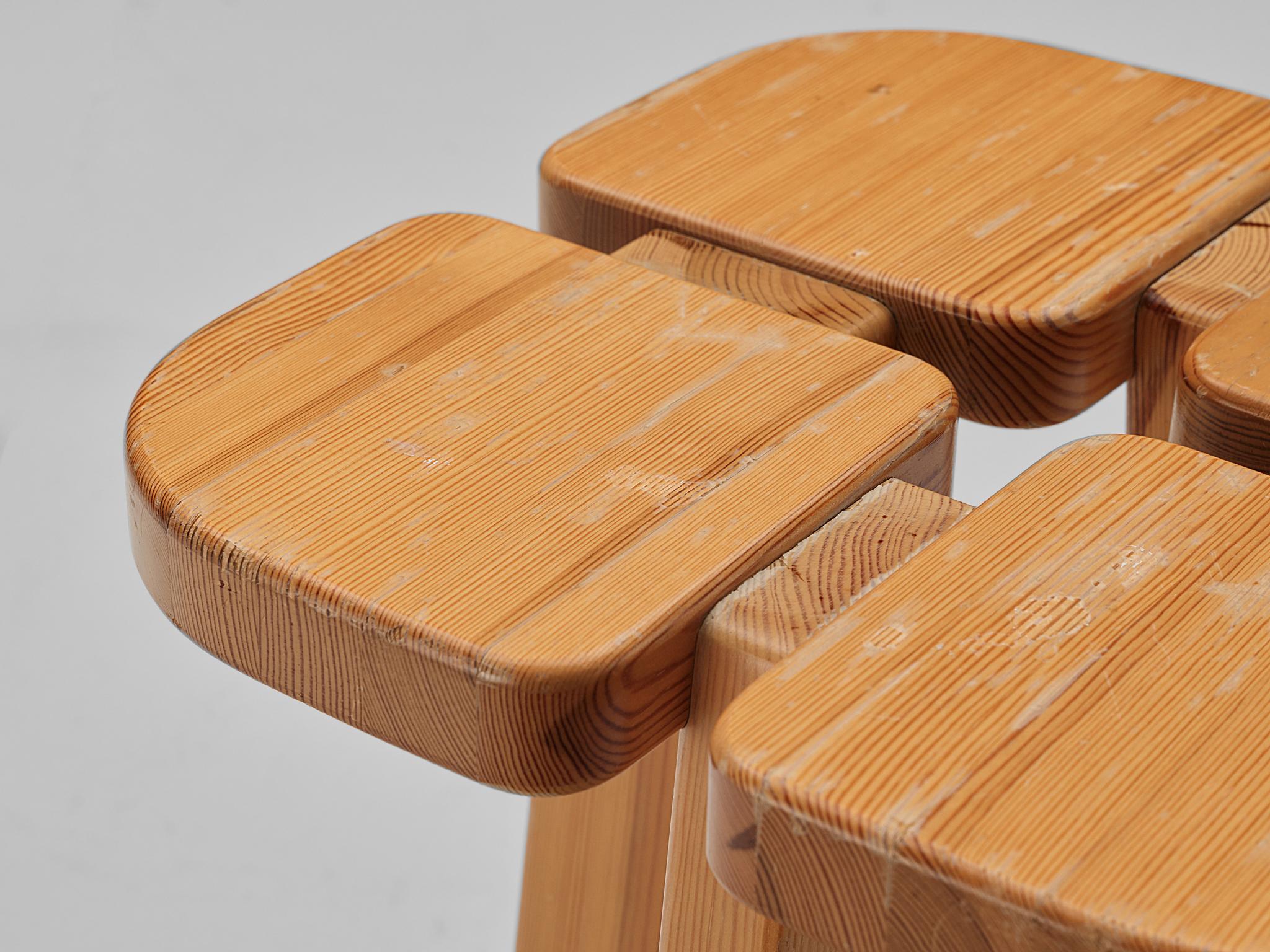 Pine Lisa Johansson-Pape 'Apila' Stools 