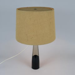 Lisa Johansson-Papé Kunstglas-Tischlampe "Missis" in Dunkelblau, 1950er Jahre, Orno
