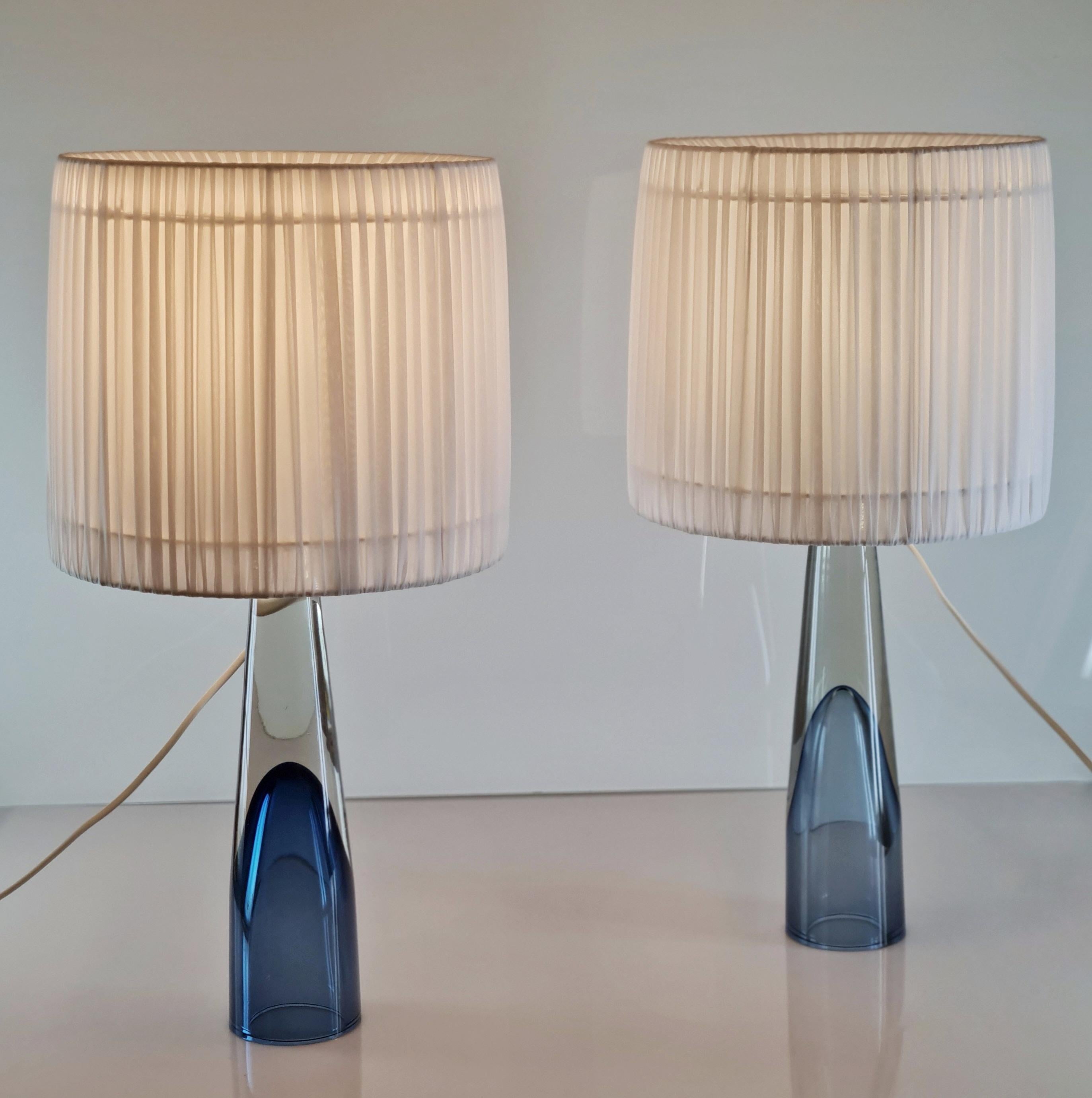 Mid-20th Century Lisa Johansson-Papé Art Glass Table Lamps, 1950s, Orno