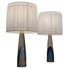 Lisa Johansson-Papé Art Glass Table Lamps, 1950s, Orno