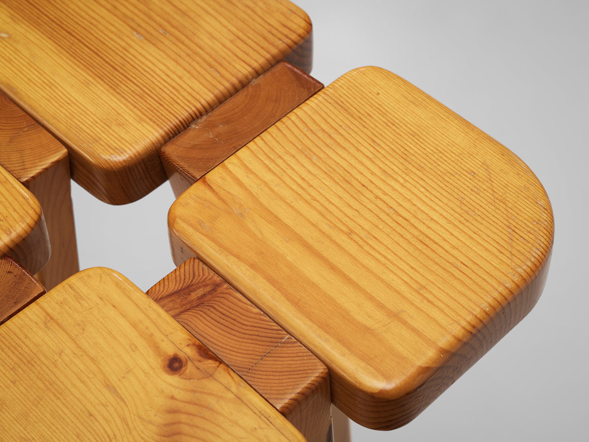 Finnish Lisa Johansson-Pape Bar Stools in Solid Pine