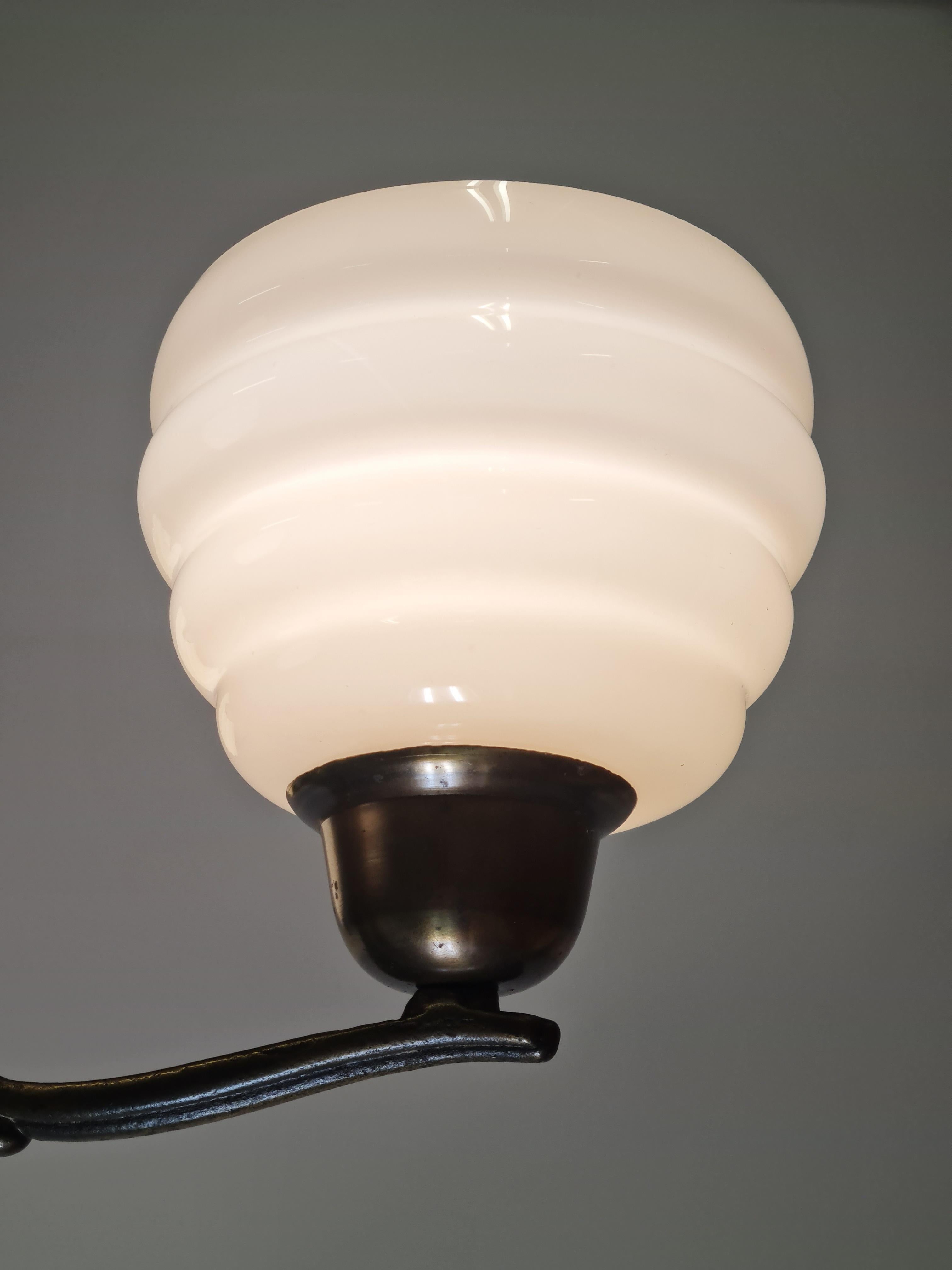 Lisa-Johansson Pape Beehive and Flowers Ceiling Lamp, Orno / Karhula 1940s 8