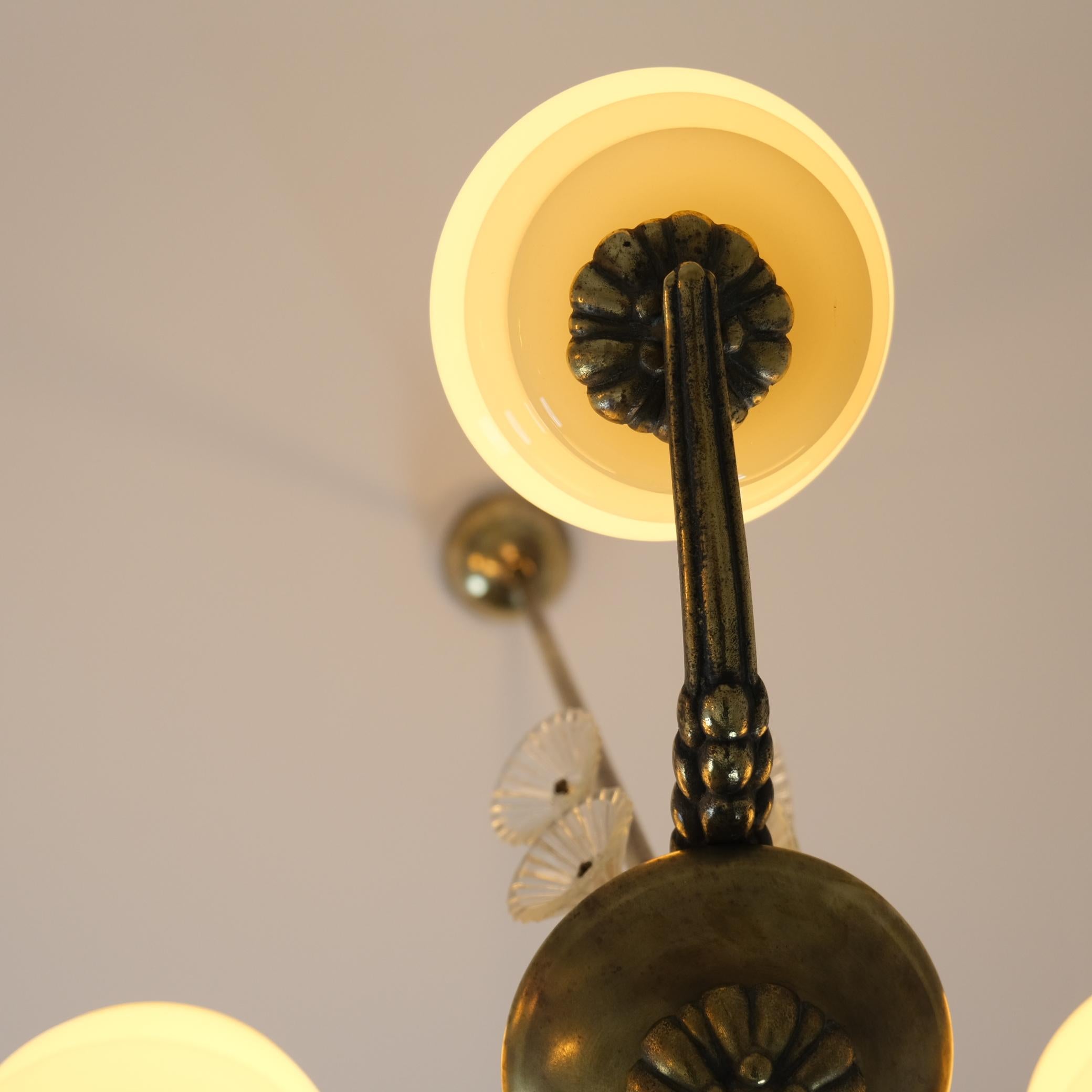 Lampada da soffitto Lisa Johansson-Pape con alveare e fiori, Orno / Karhula 1940s in vendita 12