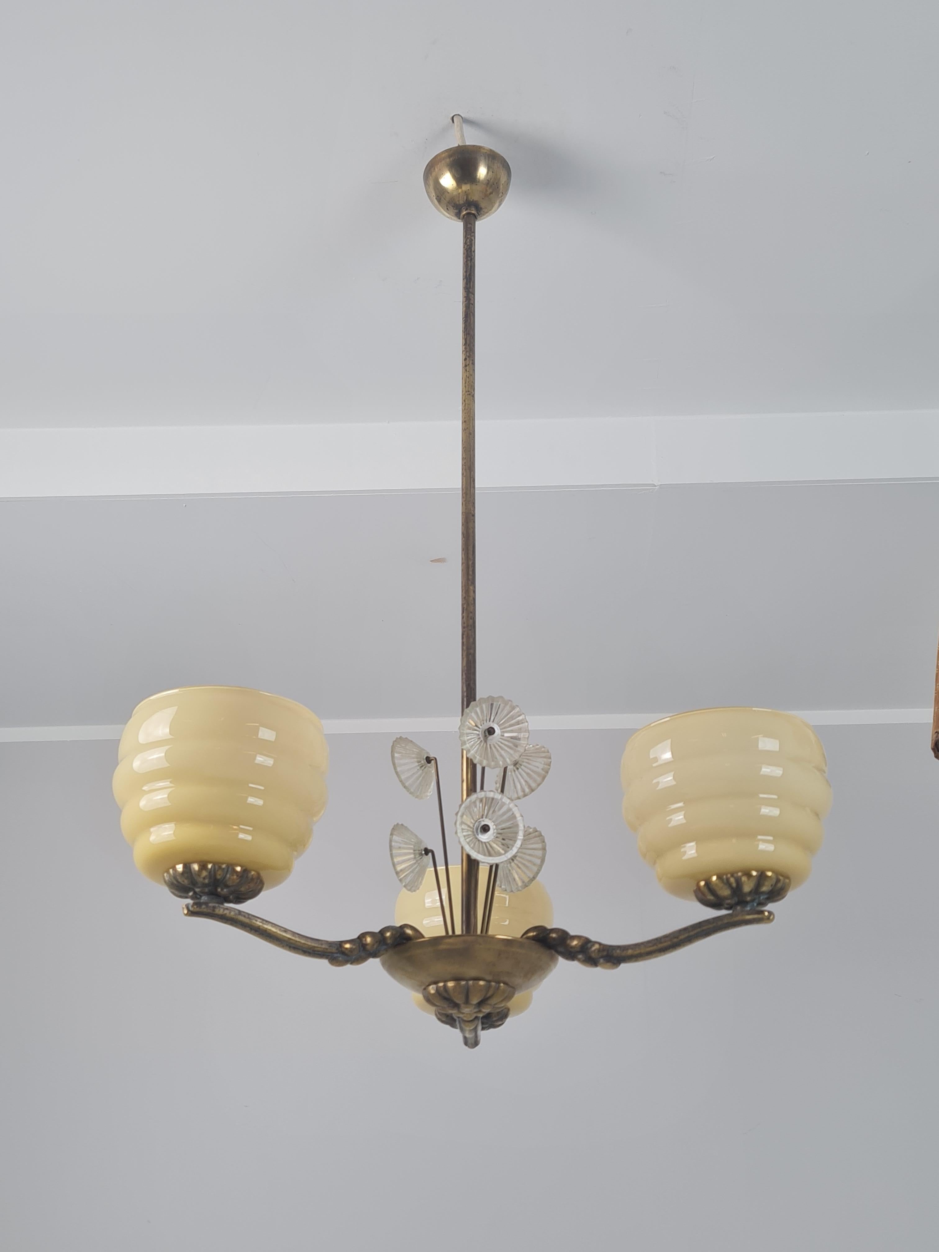 Lampada da soffitto Lisa Johansson-Pape con alveare e fiori, Orno / Karhula 1940s in vendita 13