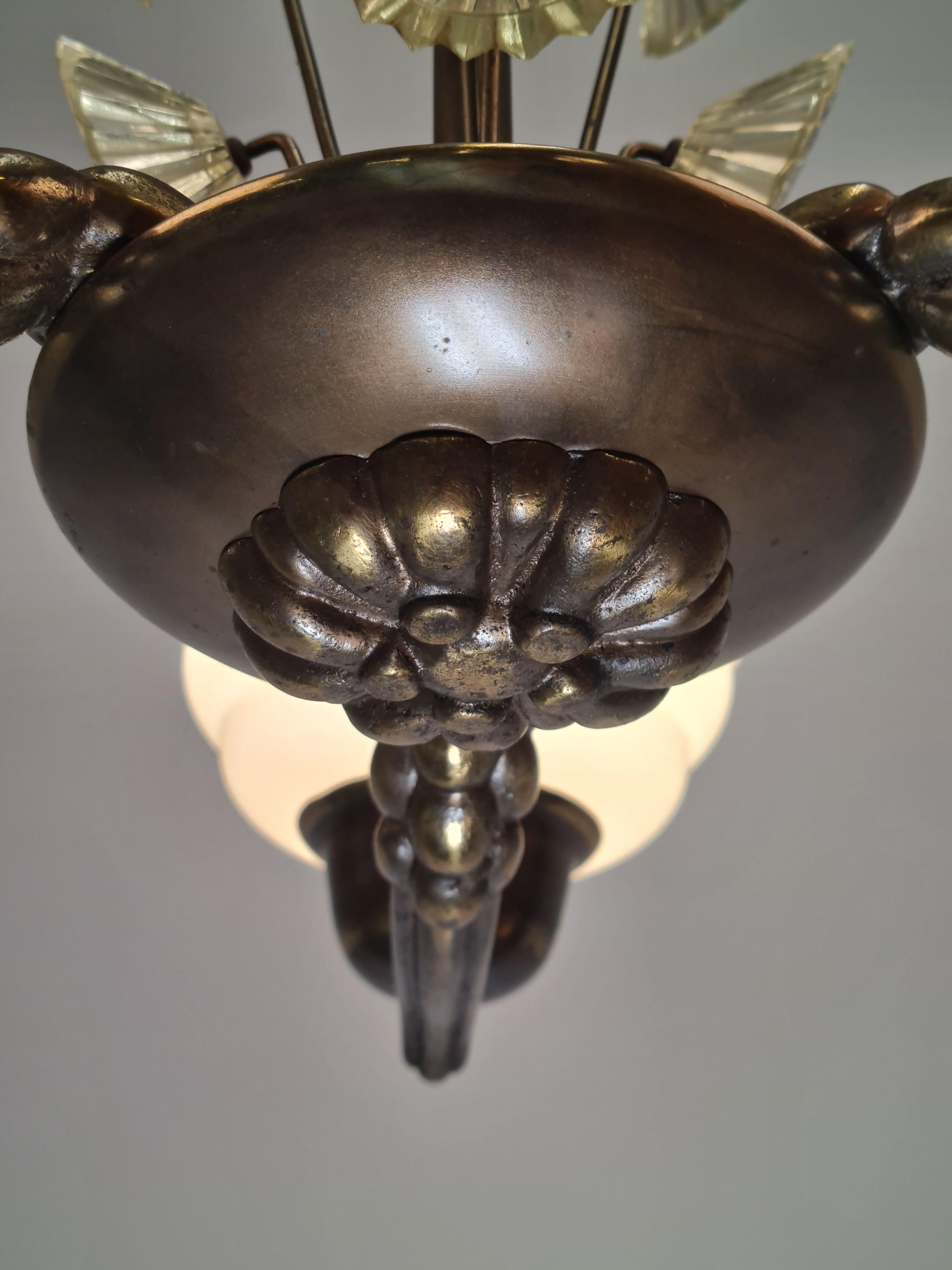 Lisa-Johansson Pape Beehive and Flowers Ceiling Lamp, Orno / Karhula 1940s 1