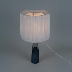 Lisa Johansson-Pape Blue Art Glass Table Lamp "Missis", Orno & Ittala 1950s