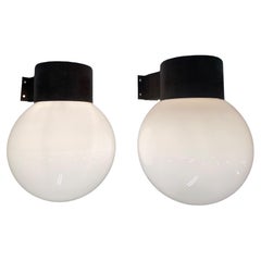 Lisa Johansson-Pape Pair of Brutalist Outdoor Wall Lamps Model 17-037, Orno 1960