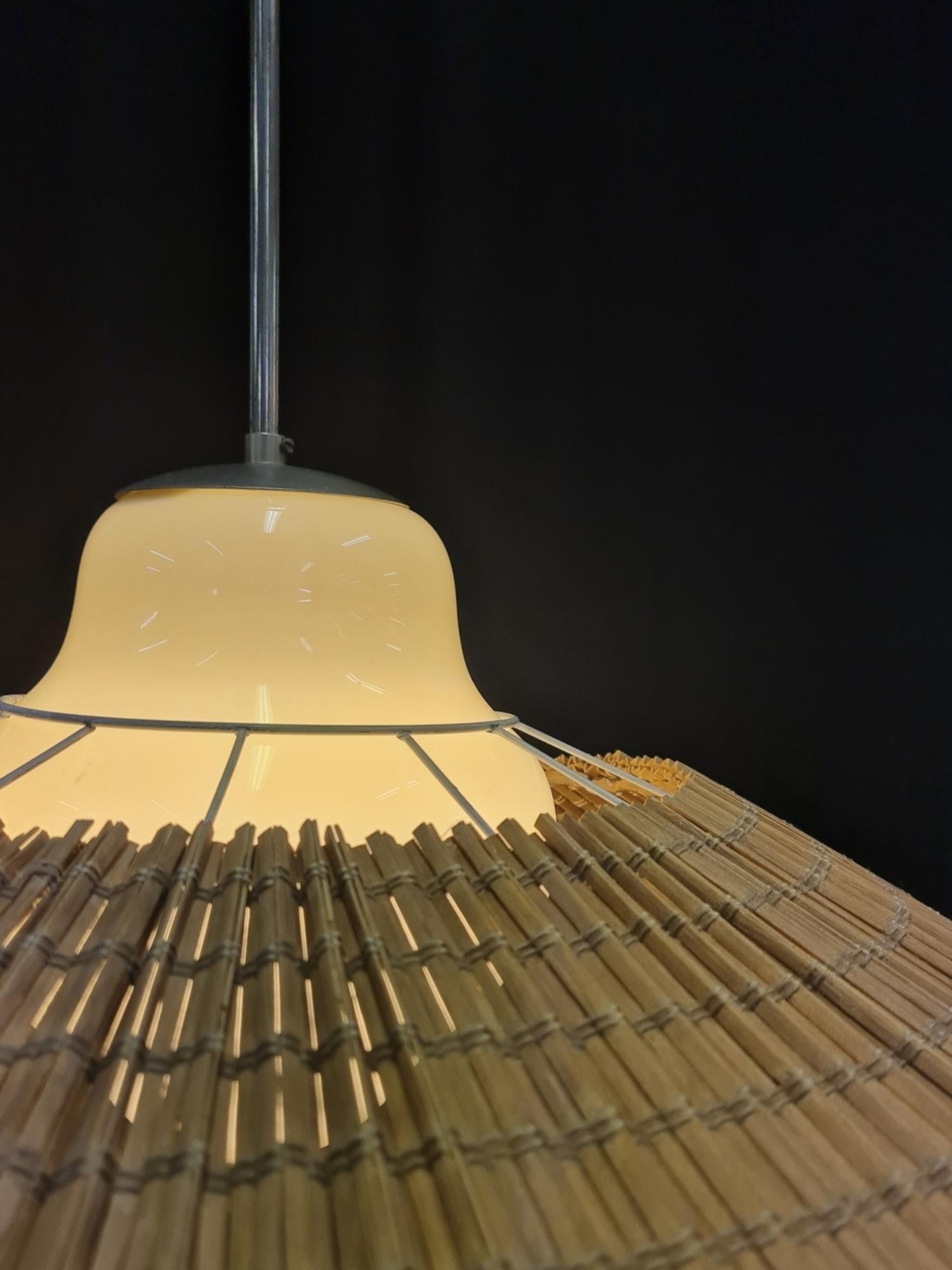 Rattan Lisa Johansson-Papé Ceiling Lamp model 1088, Orno