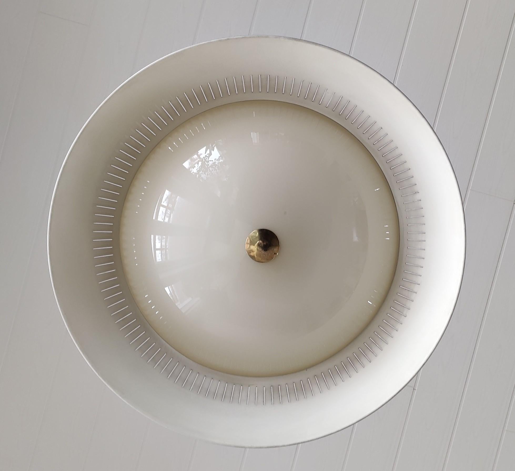 Lisa Johansson-Pape Ceiling Lamp, Model 1102, Procuded by Orno in Finland, 1953 In Good Condition For Sale In Janakkala, FI